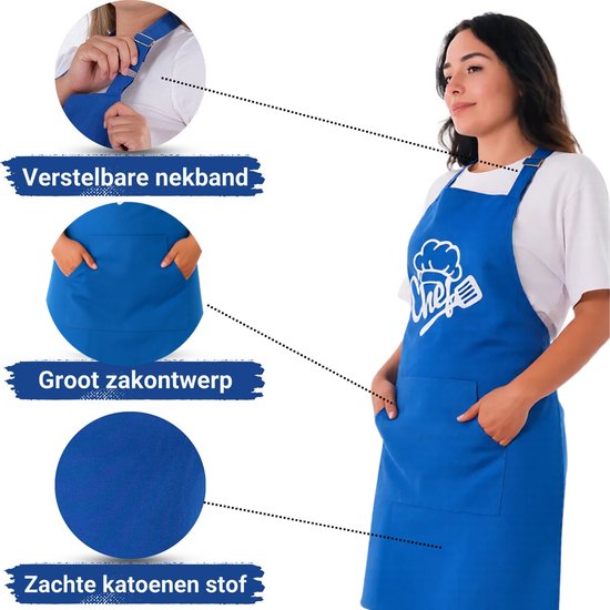 Favelable Schort, verstelbare nekband, kookschort, waterdicht Favelable Schort, verstelbare nekband, kookschort, waterdicht