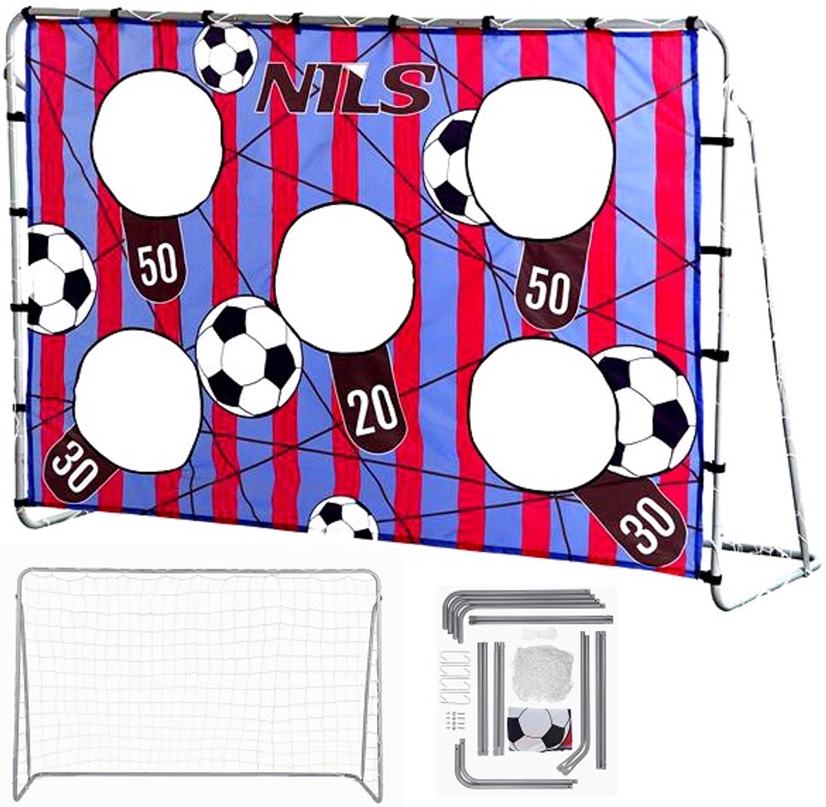 Nils NT7788 Voetbaldoel 215x150cm met Oefenpaneel
