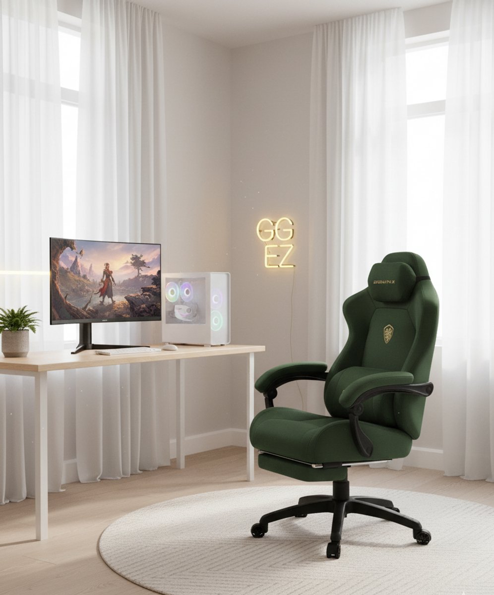 Gamingstoel Ergonomisch met Massage, Verstelbare Hoofdsteun, - Gamingstoel - €700,00