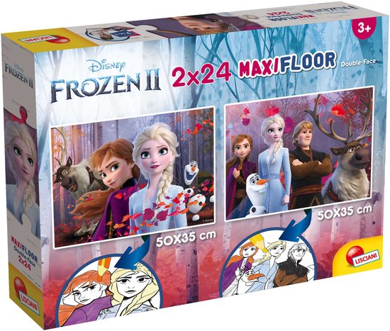 Lisciani disney puzzle maxifloor 2 x 24 frozen | bol