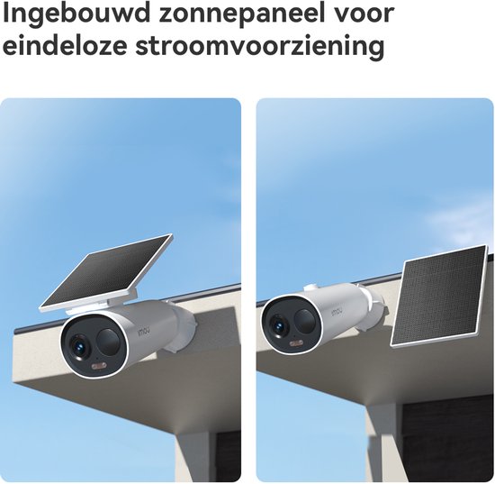 Imou Cell 3C All-In-One - 2K Draadloos Beveiligingscamera Voor Buiten - Inclusief Ingebouwde Zonnepaneel - Volledig Draadloos - Bewaking Voor Buiten Met Nachtzicht In Kleur - Sirene - IP66 Weerbestendig - Grote 5000mAh Batterijcapaciteit van Imou — afbeelding 3