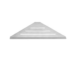 RVS Hoekdoucherek - Geschikt voor tegelwanden - Inbouw - Geschikt voor badkamerrenovatie - Geborstelde afwerking - 30,5 cm - Model A