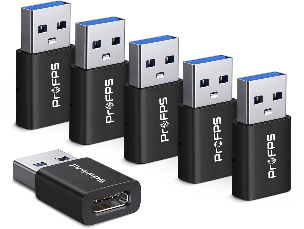ProFPS USB-A naar USB-C 3.2 Gen 2 Adapter – 10Gbps – OTG – 6 Stuks