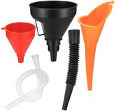 10 stuks trechterset, trechterset, trechter met slangfilter, kunststof
