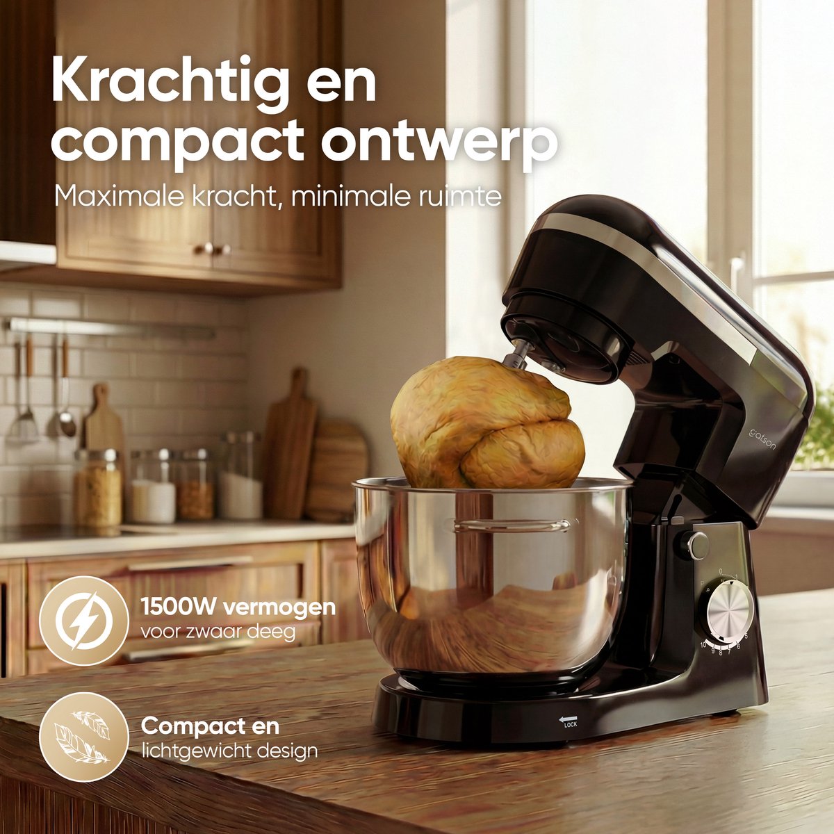 Gatson 1500W Keukenmachine 5L – 10 snelheden thumbnail 2