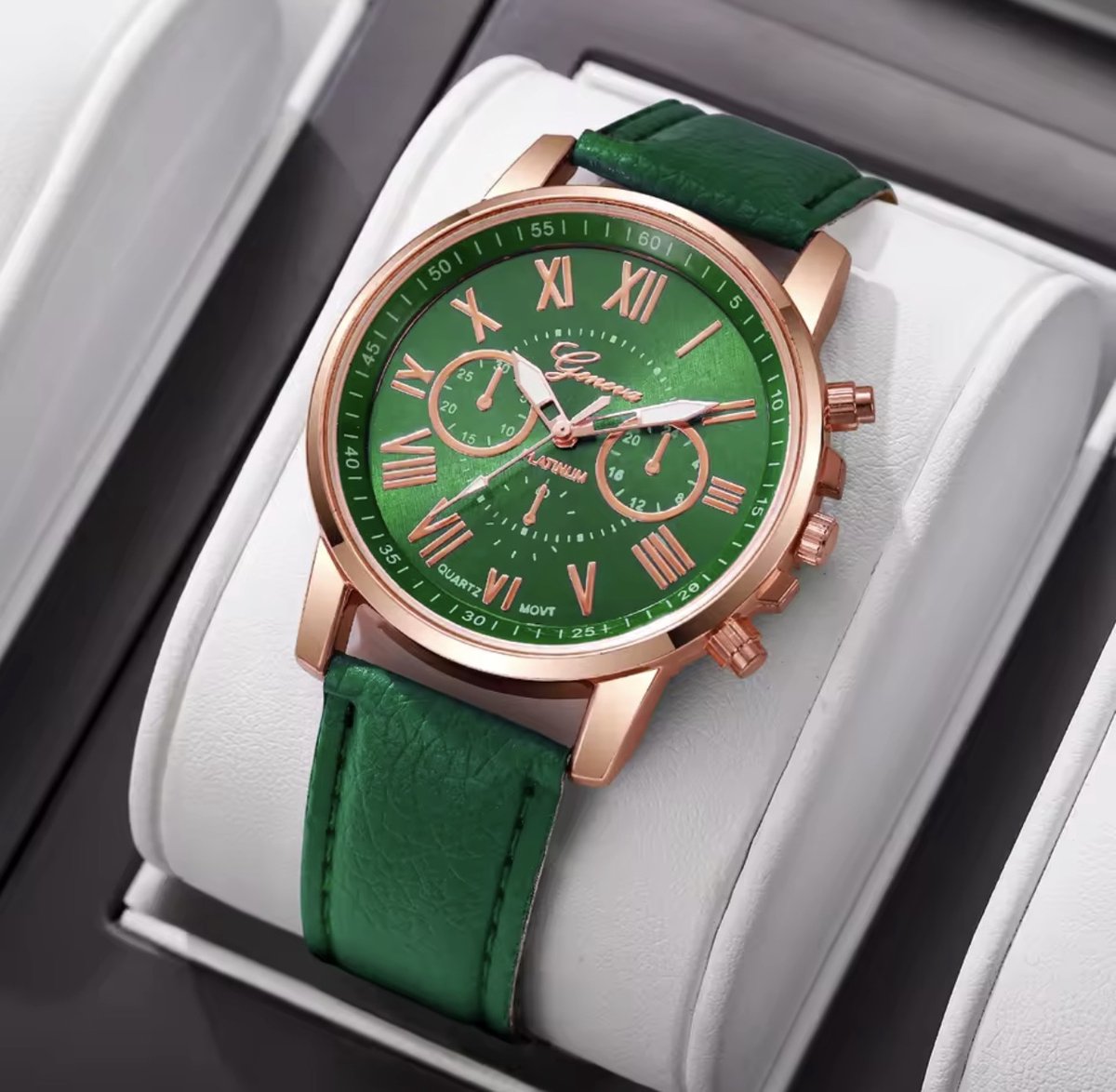 TDO Luxe Dameshorloge - Stijlvol Quartz Horloge met Leren Band - Klassiek Elegant Design