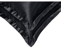 Beauty Silk - Kussenslopen - 60x70 - 2 stuks - zwart