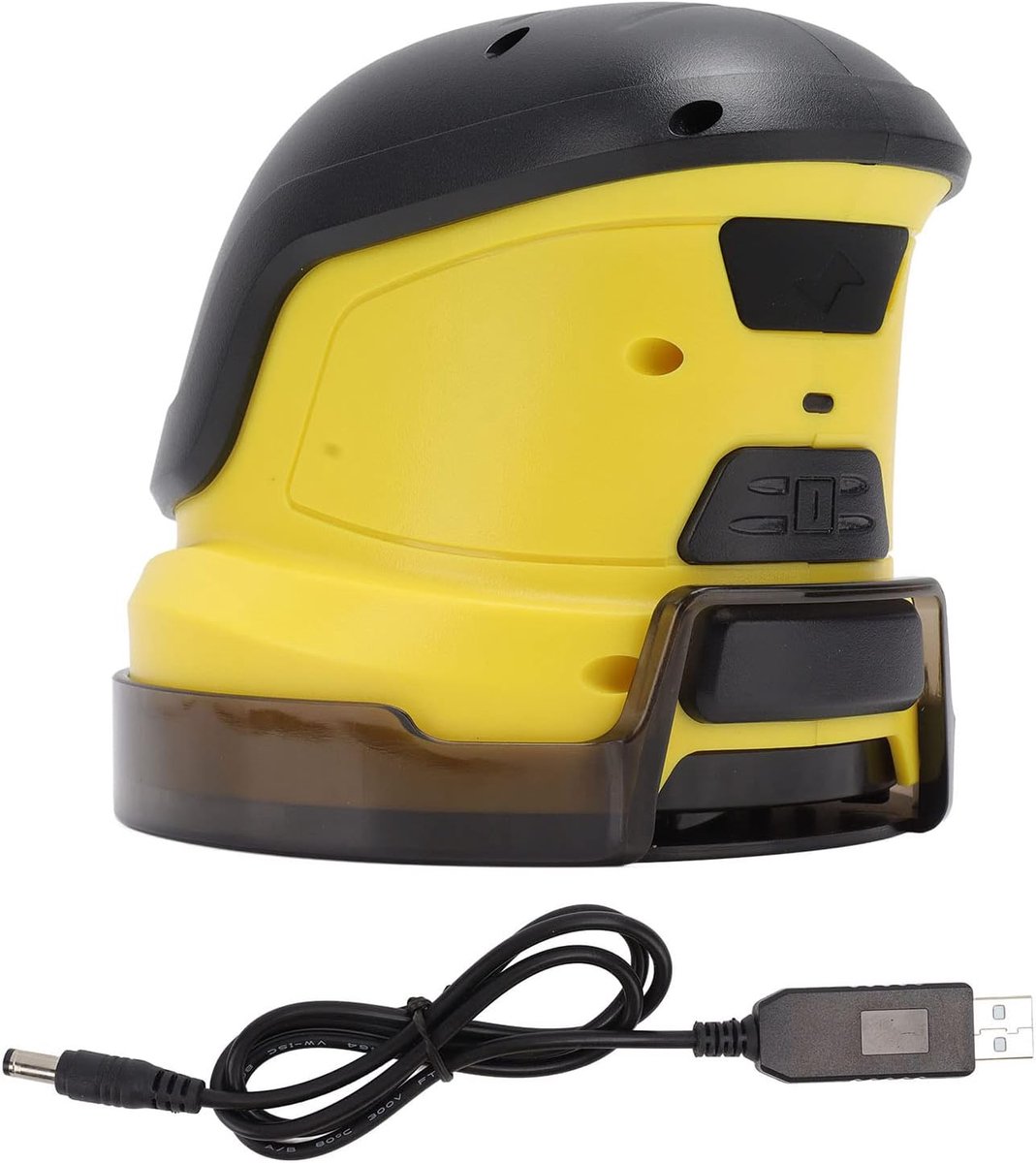Elektrische ijskrabber - IJskrabber Auto - Sneeuw-ijskrabber met roterende schijf - Batterijduur 60 min - Ronde IJskrabber - Oplaadbaar USB - Auto - Scooter - Ramen en windschermen - Cadeaus geschikt voor de winter - Geel – foto 2