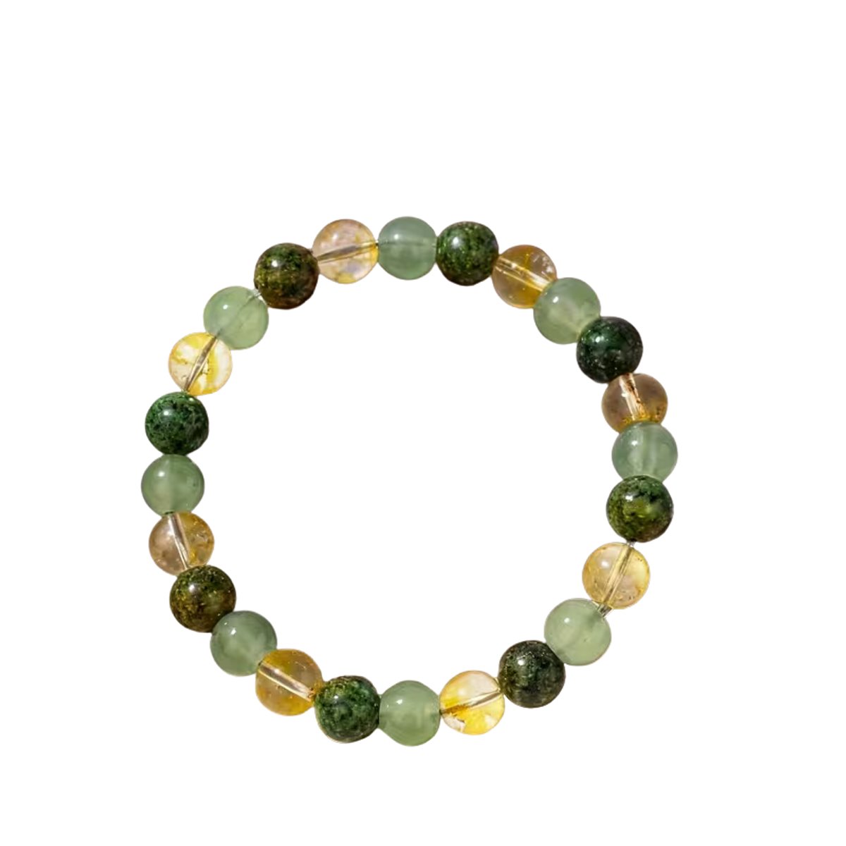 Positive Energy Armband – Citrien & Aventurijn met Groene Turkoois-18 cm - 8mm