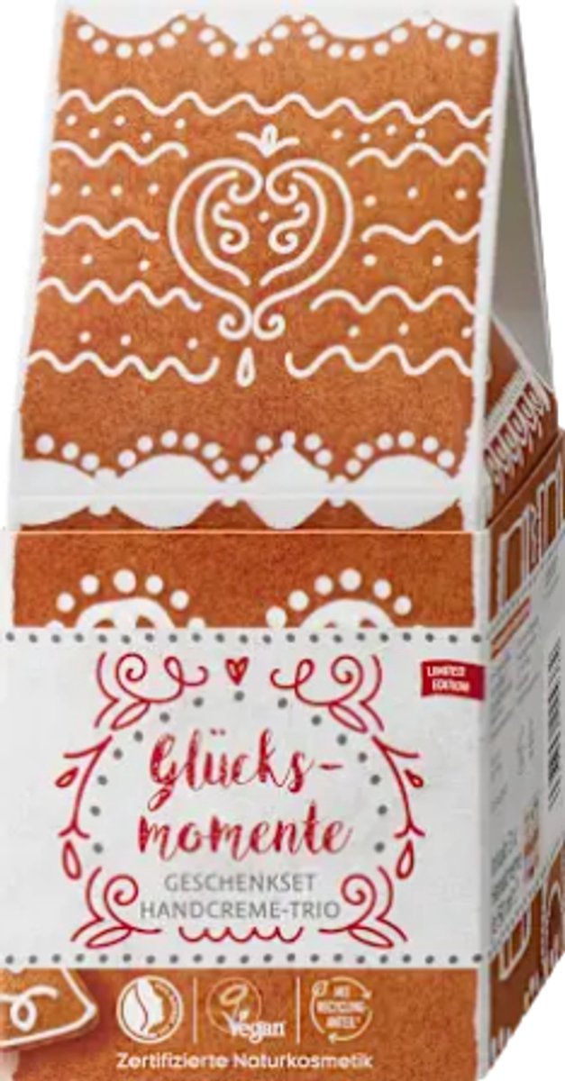 Geschenkset Glücksmomente - alverde NATURKOSMETIK | 3-delig - Handcrème Geschenk -Winter Gift Set - Kerstcadeau - Kerst Giftset - Vegan Verzorgingsproducten Giftset