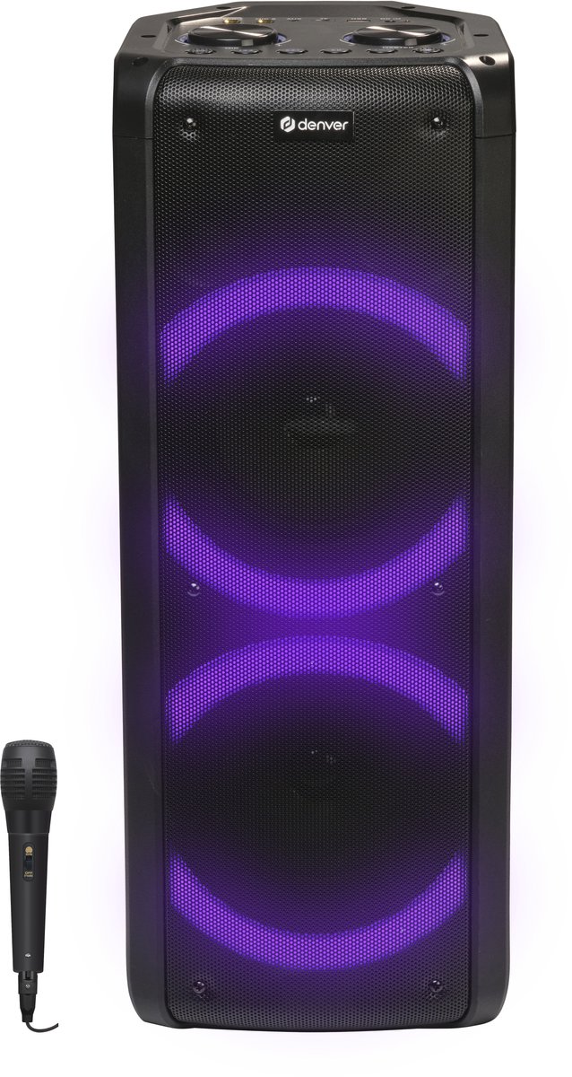Denver BPS-352 Bluetooth Party Speaker met Lichteffecten - Incl. Microfoon