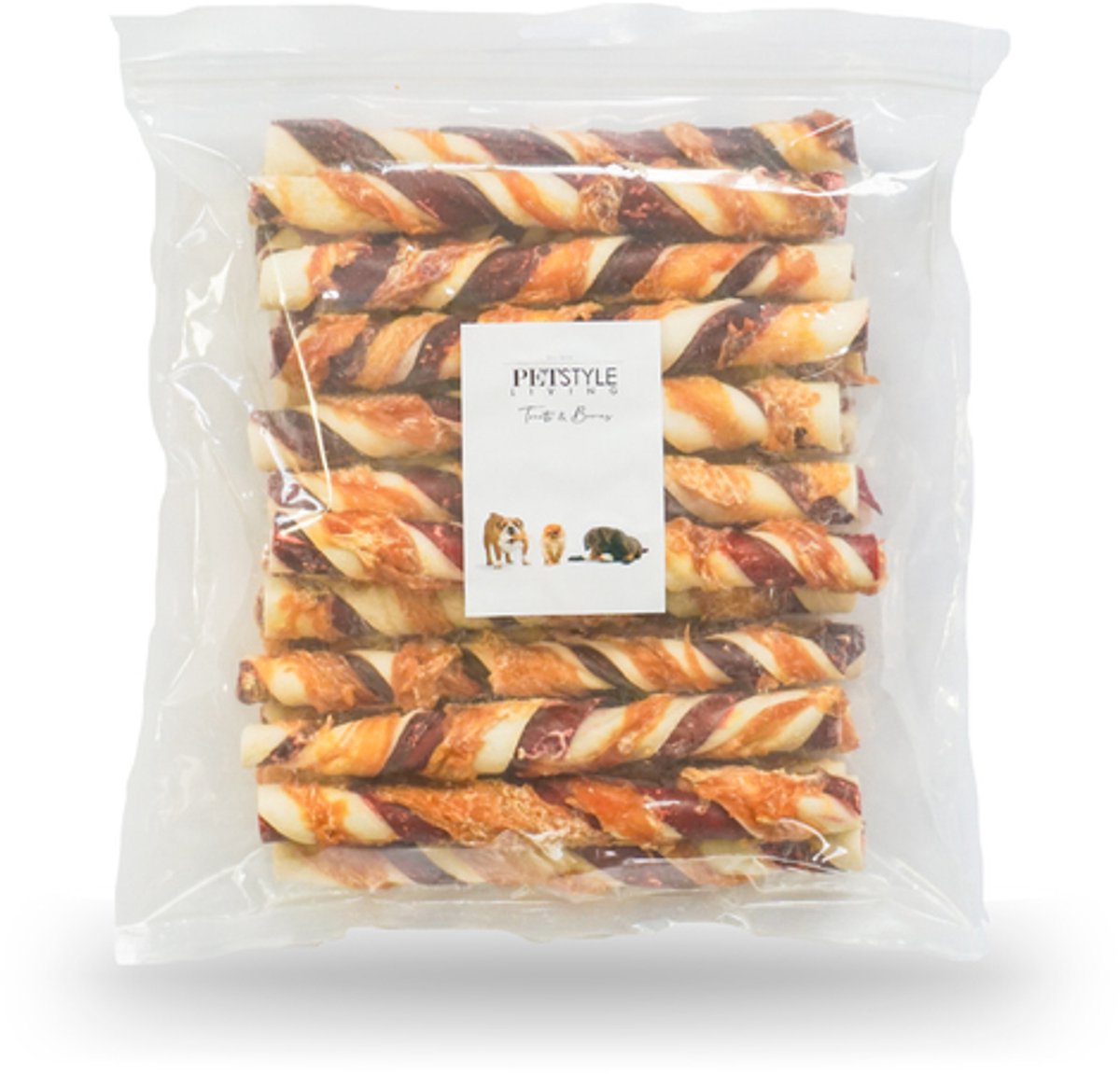 Dog and Cat Supply - 20 kauwstaven - kip en rund - snack voor de hond - 20 cm - 20 stuks -