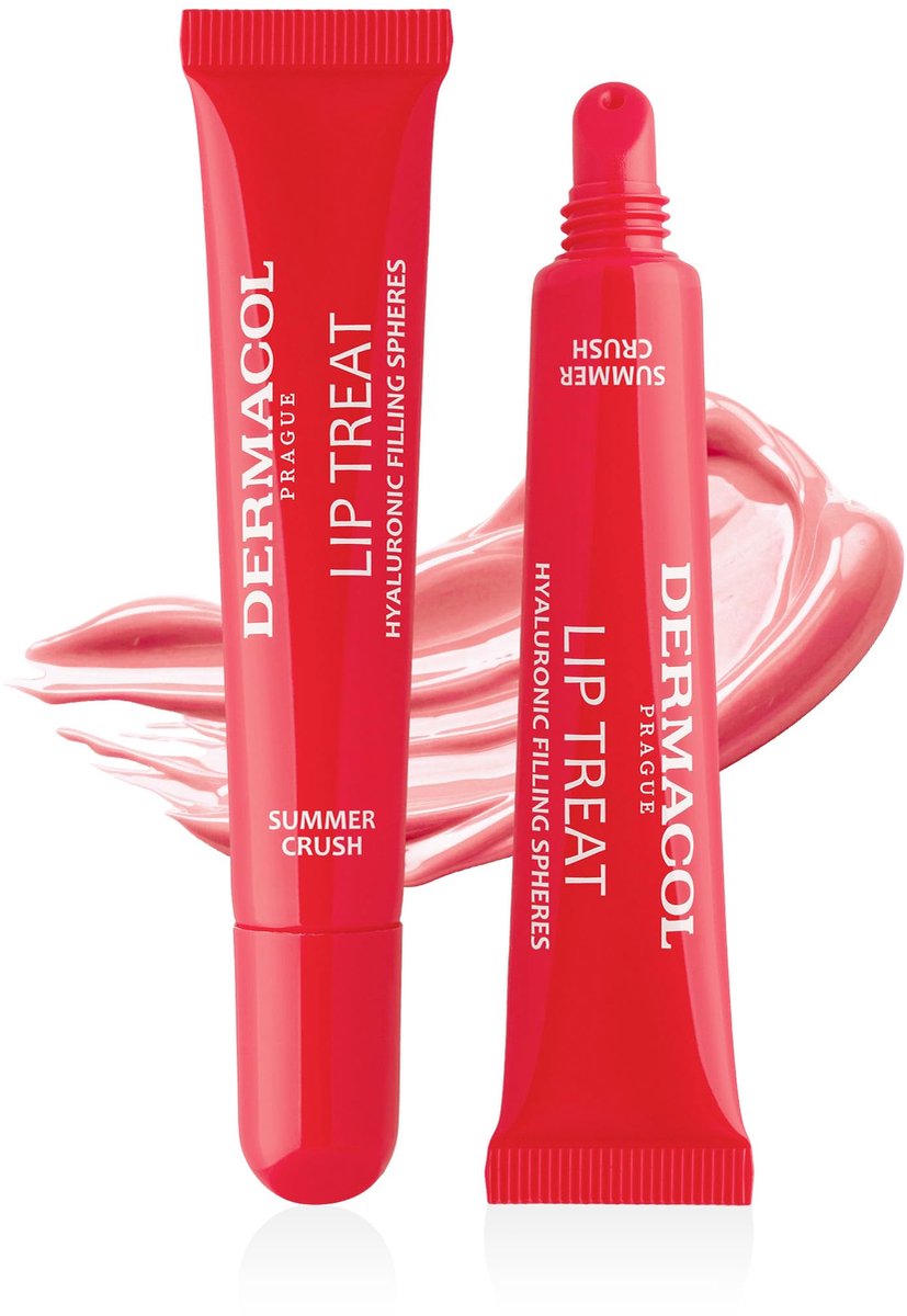 Dermacol Lip Treat Lip Balm - Vegan Hydratatie - Glossy Finish - Summer Crush - Voor voller Effect - Voedende Olijfolie