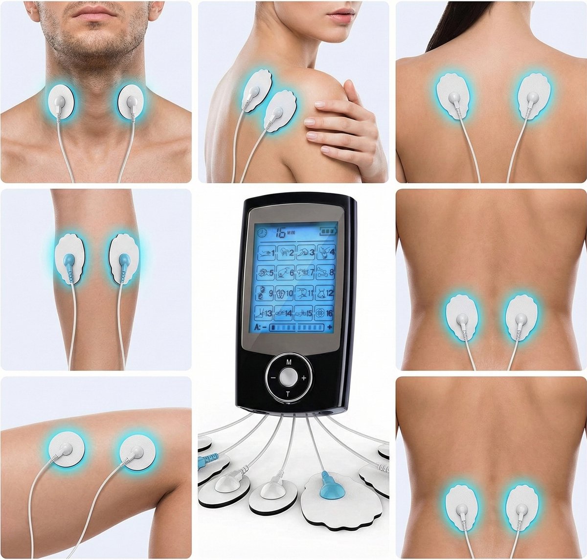 TENS Spierstimulator met 16 Modi voor Elektrische Massage - afbeelding 2