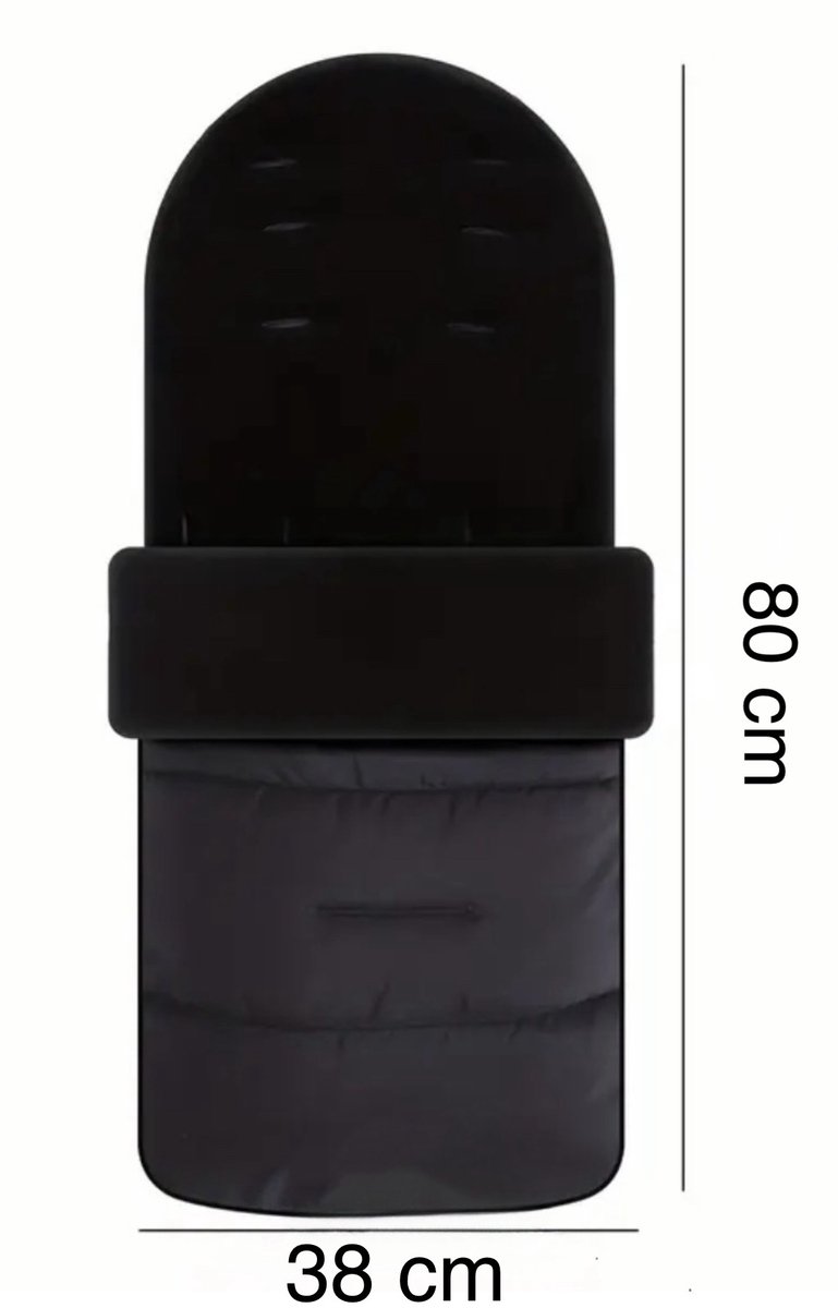 Universele Kinderwagen Voetenzak Warm & Winddicht Zwart - Universele - €25,00