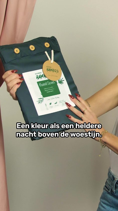 Boomba Bamboo Premium Hoeslaken pour surmatelas 200x220 400TC bleu