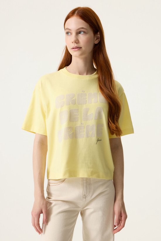 T-shirt imprimé jaune à manches courtes GARCIA Filles