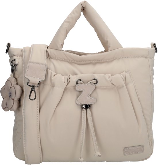 Zebra Trends Juna Shopper - Sac à bandoulière - Puffy - Charm - Femmes - Sac Tote - Sac Femme - Crème.
