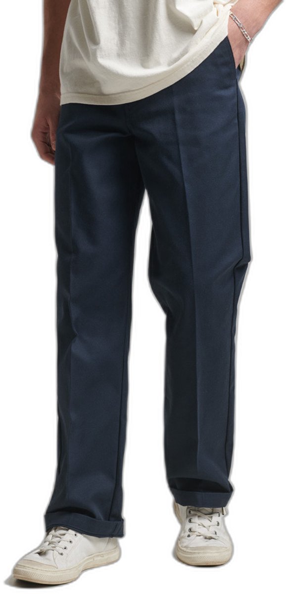 Superdry Straight chinobroek Heren Broeken Marineblauw