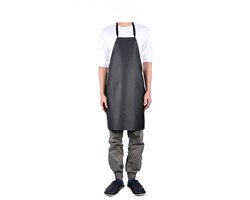 Waterdicht slagersschort, extra lang verstelbaar laboratoriumschort met slabbetje voor afwassen, koken, tuinieren en het verzorgen van huisdieren-schort