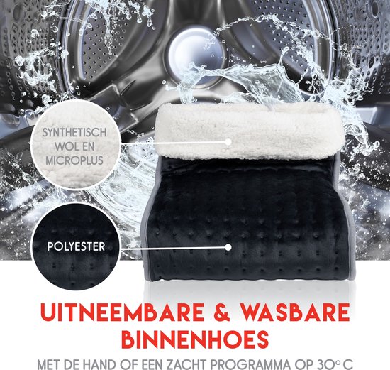 alpina Voetenwarmer – Elektrische Voetverwarmer met 3 Warmtestanden – Voetenwarmers Volwassenen – Pantoffel Voetverwarmer – Voor Voetverzorging – Voetenwarmer Electrisch – Voetwarmer - Grijs