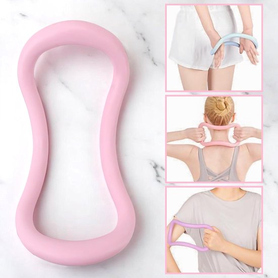 2-delige Yoga Ring Set Voor Benen & Kuitjes - Pilates Fitness Ring Met Massagepunten - Weerstandsstrekkingsring Voor Vrouwen, Thuis Workout Apparaat — afbeelding 2