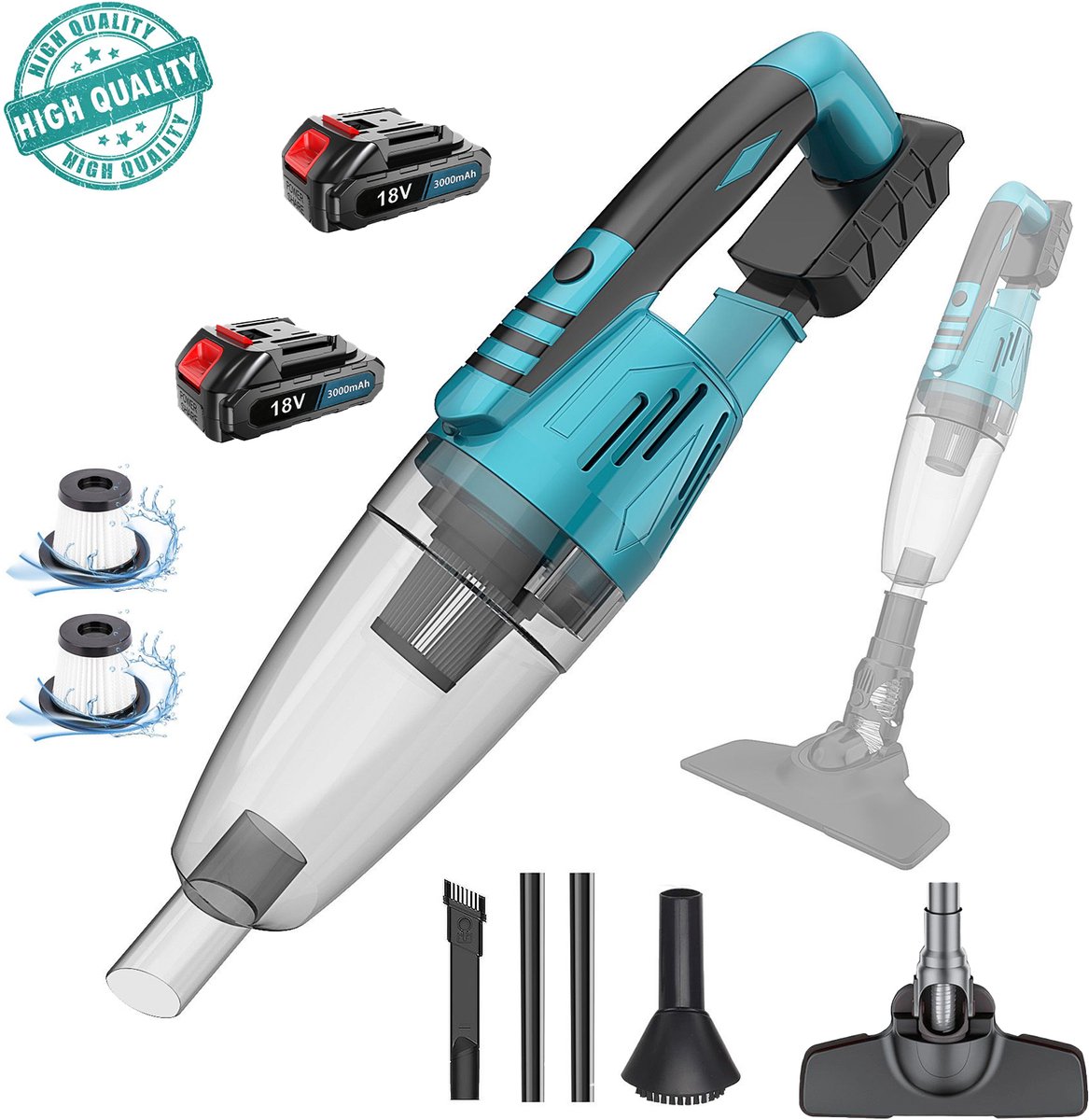 Yongkang Draadloze Handstofzuiger Lichtgewicht Oplaadbaar 3000mAh - Yongkang Yongchang Power Tools Co - €32,92