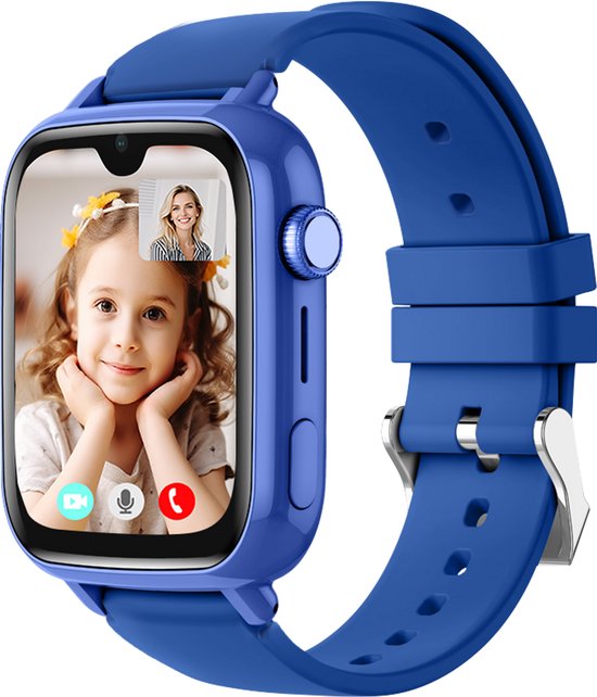 Protectly® GPS Horloge Kind Met Simkaart - 4G - SOS Knop - Smartwatch Kinderen - GPS Tracker Kind - Kinder Smartwatch - Videobellen - HD Camera - Whatsapp en SMS - Elke polsmaat - Incl. Simkaart