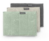 Brabantia SinkSide Microvezeldoekjes - Set van 3 - 16 x 22 cm - Soft Beige/Dark Grey/Jade Green