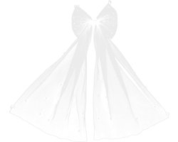 Jhubers Goods - Bruid Geborduurde Haarstrik Sluier- Bruidsaccessoires - Parel Strik - Wit - Clip - Verloving Bruiloft Bruidsdouche - Compatibel met - Bruidsmode.