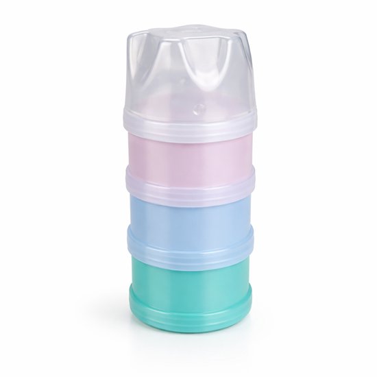 Babyvoeding Bewaartoren / Doseertoren - 4 Lagen met Schenktuit - Multicolor - Kunststof - 16 x 7 cm - Voor Babyvoeding & Melkpoeder — afbeelding 2
