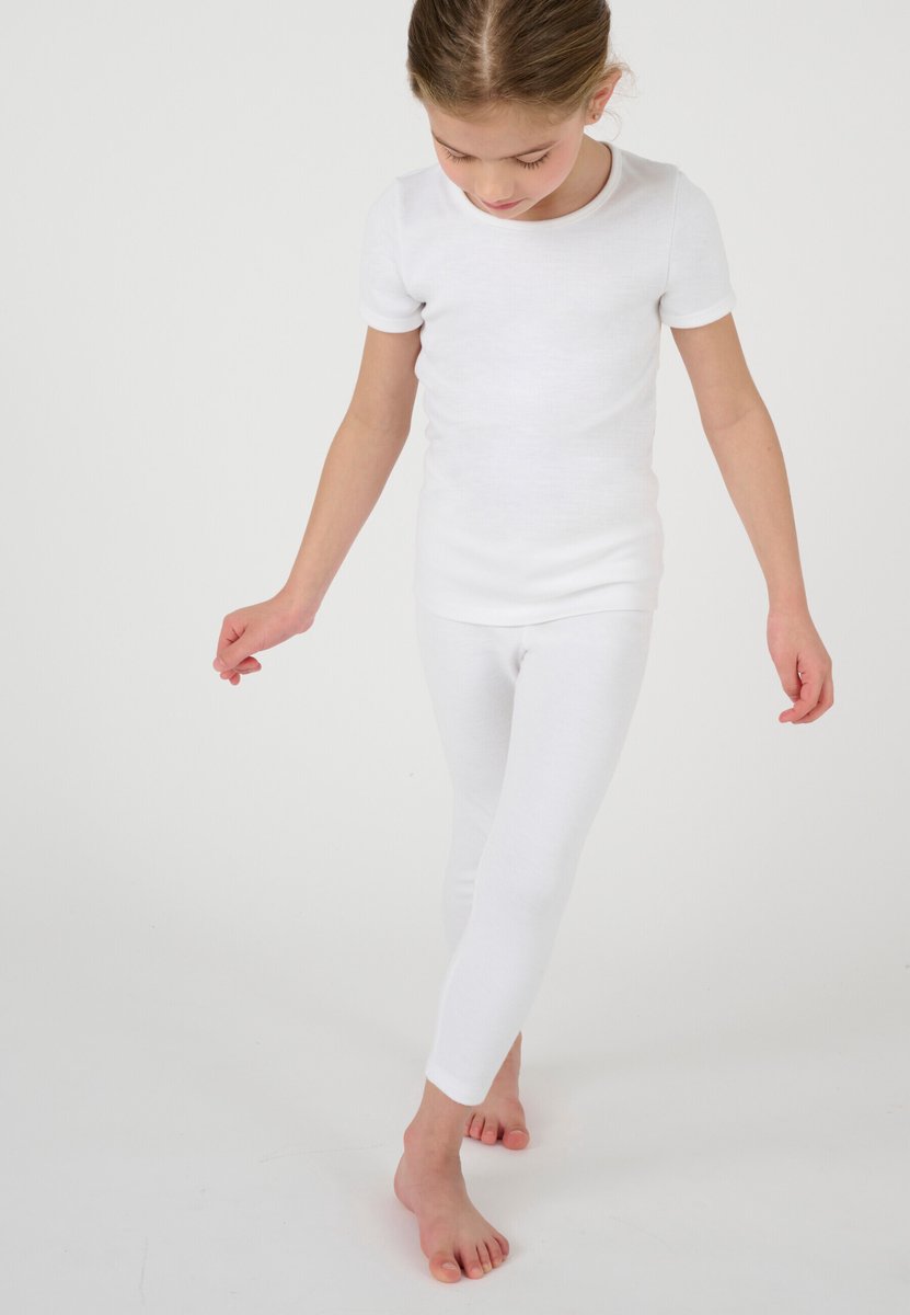 Damart - Klassiek gebreide T-shirt met korte mouwen Thermolactyl - Kinderen - Wit - 8 JAAR