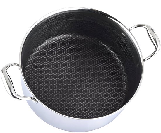 Cheffinger, Soeppan 28 cm, 8 l, met antiaanbaklaag en deksel, Zilveren van Cheffinger — afbeelding 3