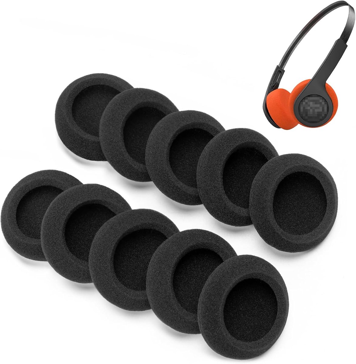 Killogood Oordopjes - Comfort Serie - Verdikt Schuimrubberen Ontwerp - Universele Oorhaak Bevestiging - 5 paar Ronde Oordopjes (6 cm)