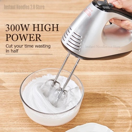 Handmixer 220V - 300W Elektrische Blender - 3-in-1 Keukenmachine - Meerdere Snelheden - Inclusief Accessoires van Merkloos — afbeelding 3