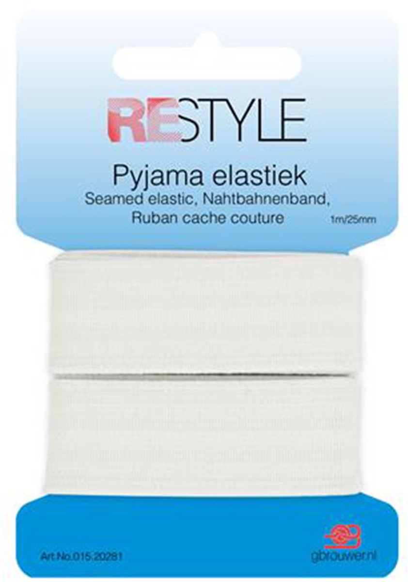 ReStyle - Pyjama Elastiek 25mm - Wit - 1mtr