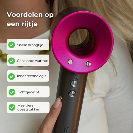 NOVIFY® Fohn - Fohnborstel - Haardroger met 5 opzetstukken - Fohn met Diffuser - 1500W - Antraciet - 2026