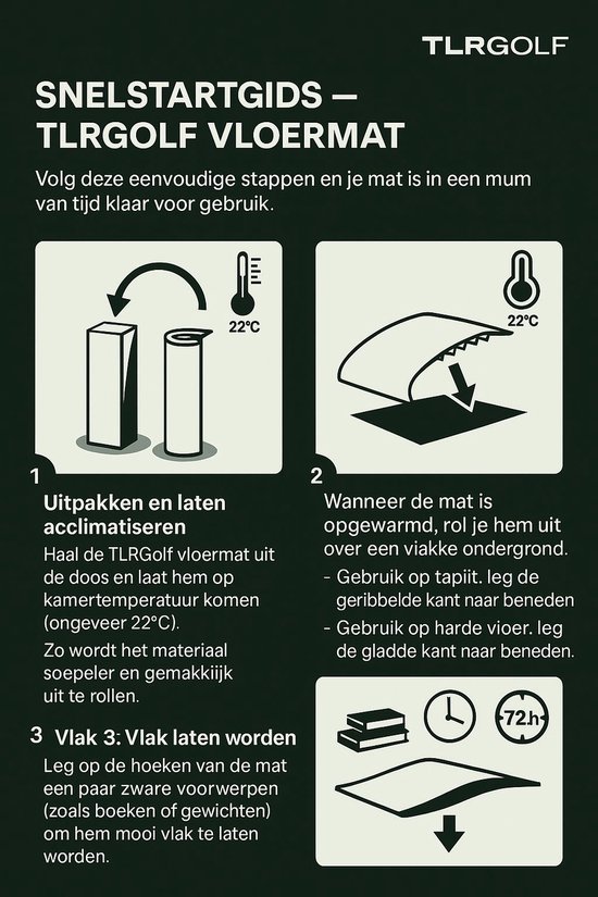 TLRGolf - Protecteur de sol - Tapis de chaise de bureau PVC - Pour Sols durs - 100x140cm - Transparent