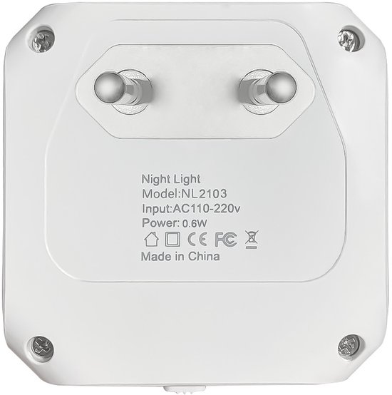 Nachtlampje met 2 leds (stekker/stopcontact) - Stekker-ledlampje - Nachtlampje - Warm licht - Dimbaar - Geschikt voor baby-/kinderkamers - Automatisch inschakelen bij schemering - Nachtlampje met led-sensor — afbeelding 2