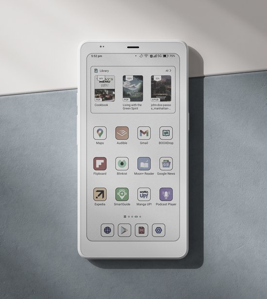 BOOX Palma2 Pro e-reader - Wit - Krachtige 6,13" kleuren-ePaper e-reader in smartphone-formaat, met Android 15, Hybrid SIM-slot en Google Play Store van BOOX — afbeelding 4