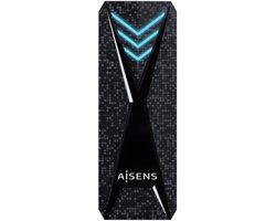 Housing for Hard Disk Aisens Caja Externa M.2 (NGFF) RGB Gaming ASM2-RGB013B NVMe a USB3.2 Gen2, Negra USB Black USB 3.2 Gen 2 (