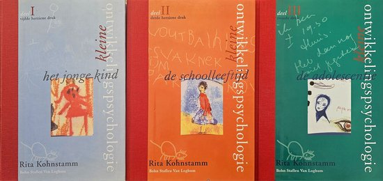 Drie boeken 'Ontwikkelingspsychologie': deel I 'Het jonge kind', deel II 'De schoolleeftijd', deel III 'De adolescent'.