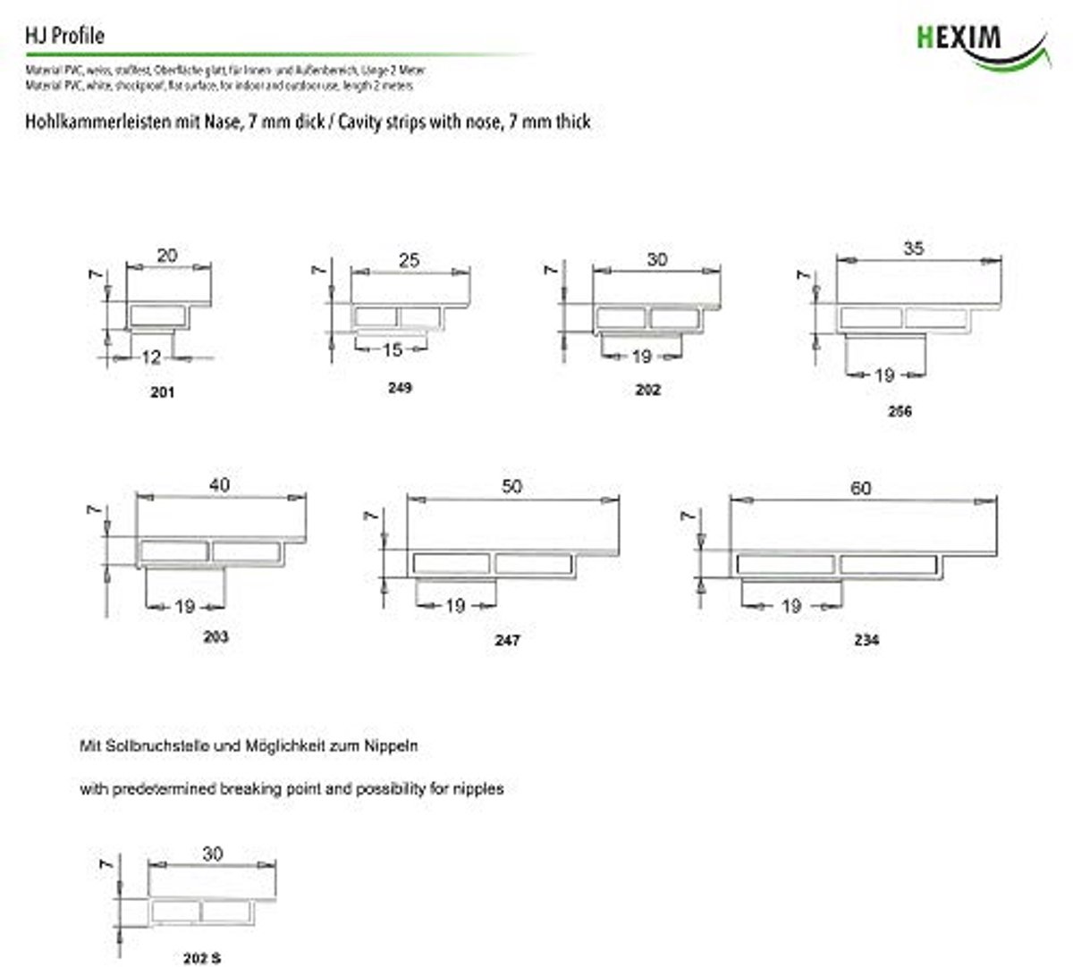 Holle Kamerprofielen PVC 7mm - Zelfklevende Afdeklijsten voor Raam- en Deurafwerking - 2 Meter