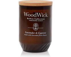 WoodWick ReNew Large Geurkaars - Lavender & Cypress - 75 branduren