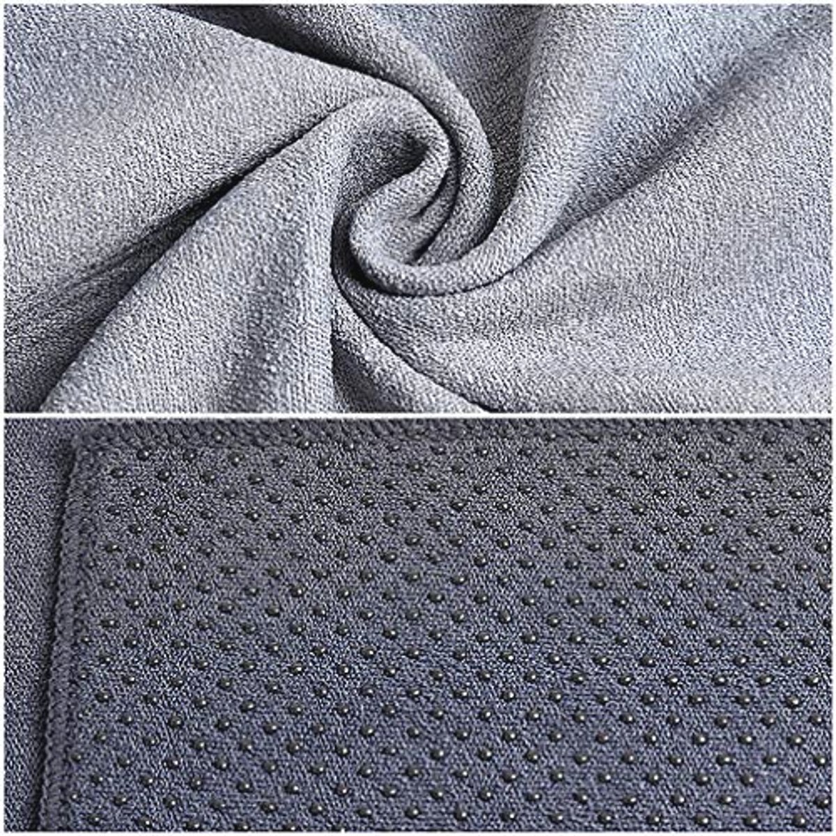 Microvezel Yogahanddoek met Antislip Noppen - Fitness Sportdoek voor Yogamat - Mintgroen