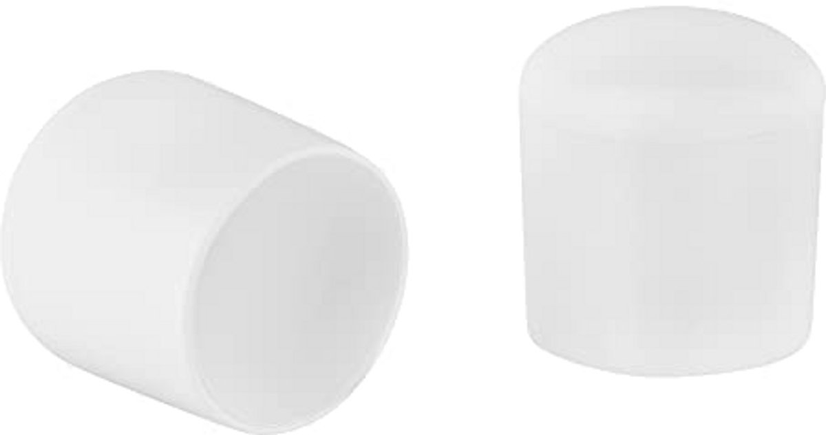 Stoelpootdoppen Ø 10-32 mm - Rond, Wit, Polyethyleen, Krasbescherming en Geluidsreductie