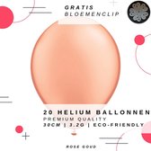 20 x rose gouden helium ballonnen