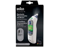 Braun Thermoscan 7+ Oorthermometer met nachtmodus - accessoires inbegrepen