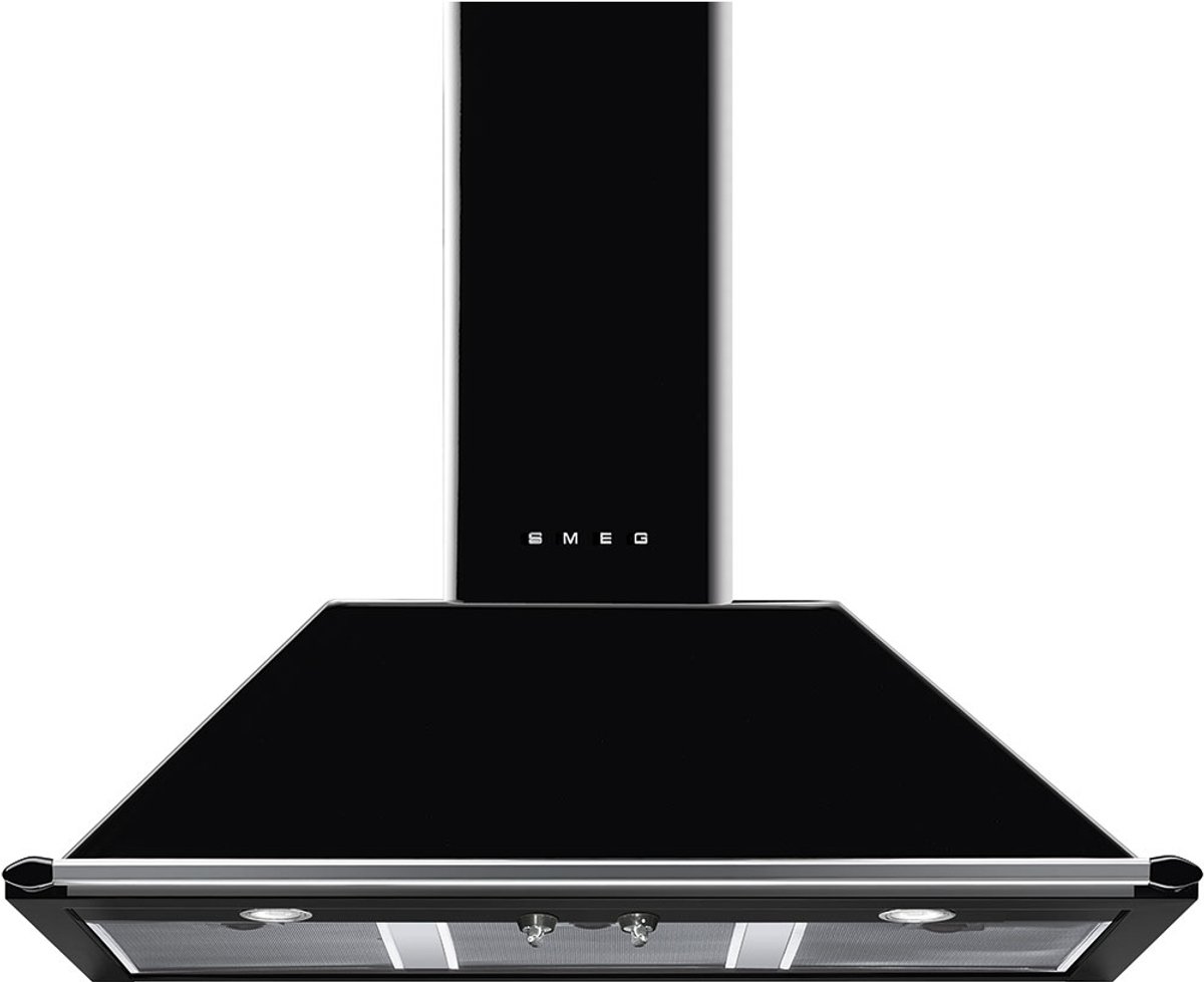 Smeg KT100BLE afzuigkap Muurmontage Zwart 787 m³/uur A