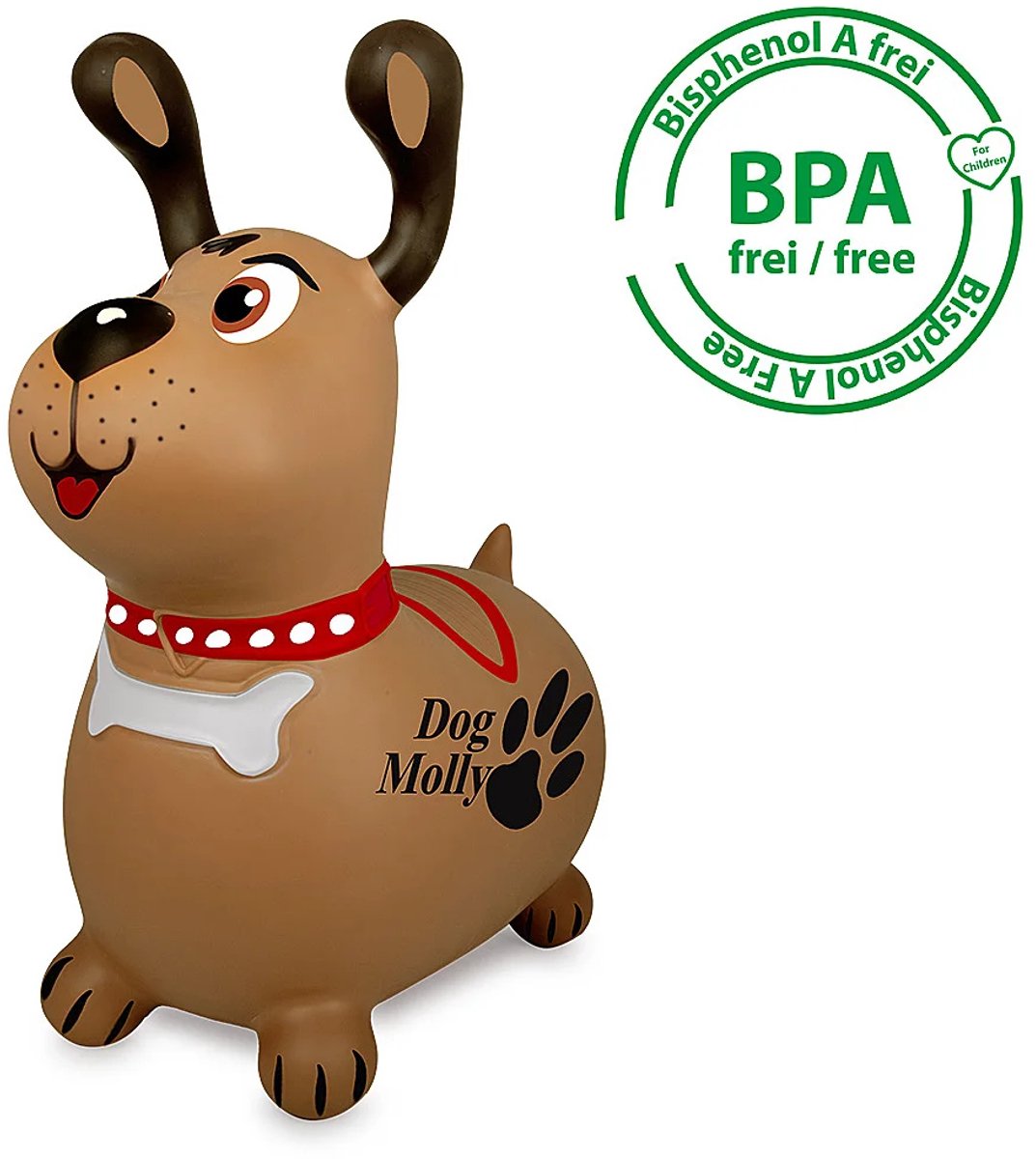 Jamara Skippybal - 466005 Skippydier Hond Molly - Bruin - Junior met Pomp — afbeelding 3